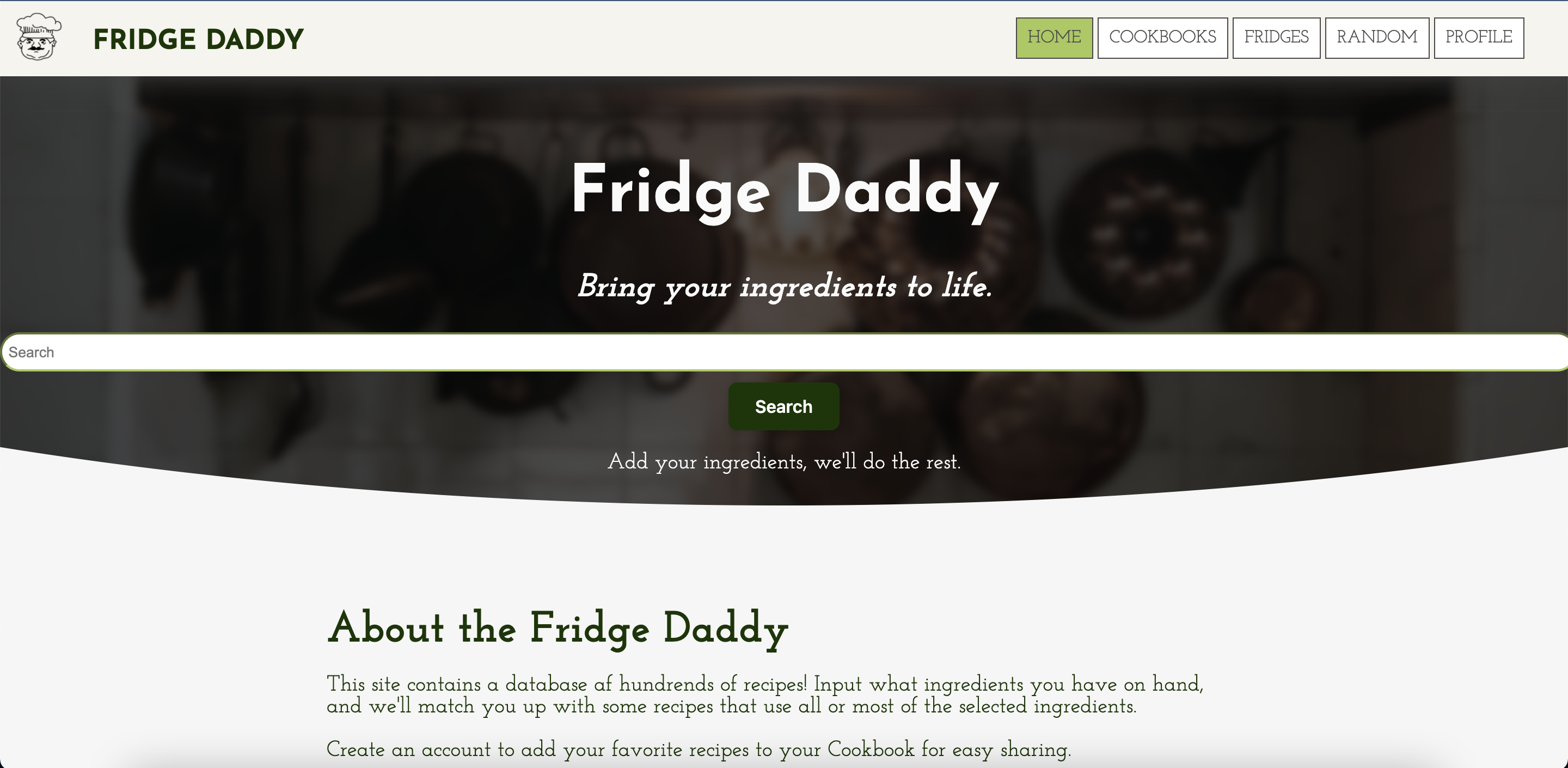 An image of the Fridge Daddy app